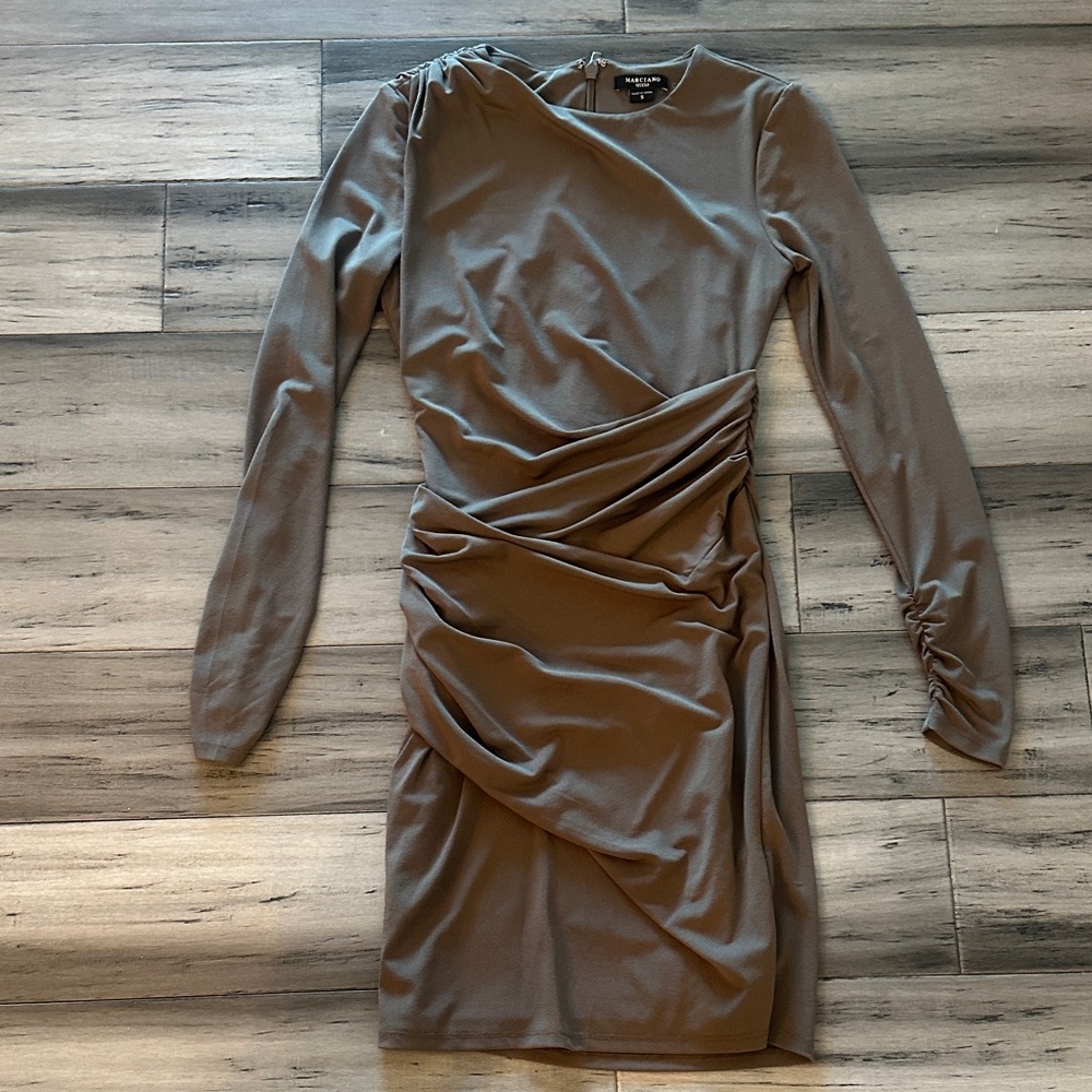 Marciano Guess Green/Mocha Long Sleeve Dress